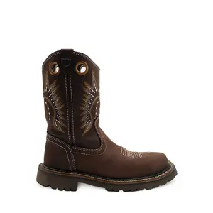 CEBU Men's Tracker Boot - Genuine Leather Upper, Polyurethane Sole, Air Flow Insole, Oil Gas Acid Resistant