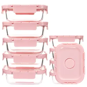 [10 Pack] Glass Meal Prep Containers, Food Storage Containers with Lids Airtight, Glass Lunch Boxes, Microwave, Oven, Freezer and Dishwasher Safe