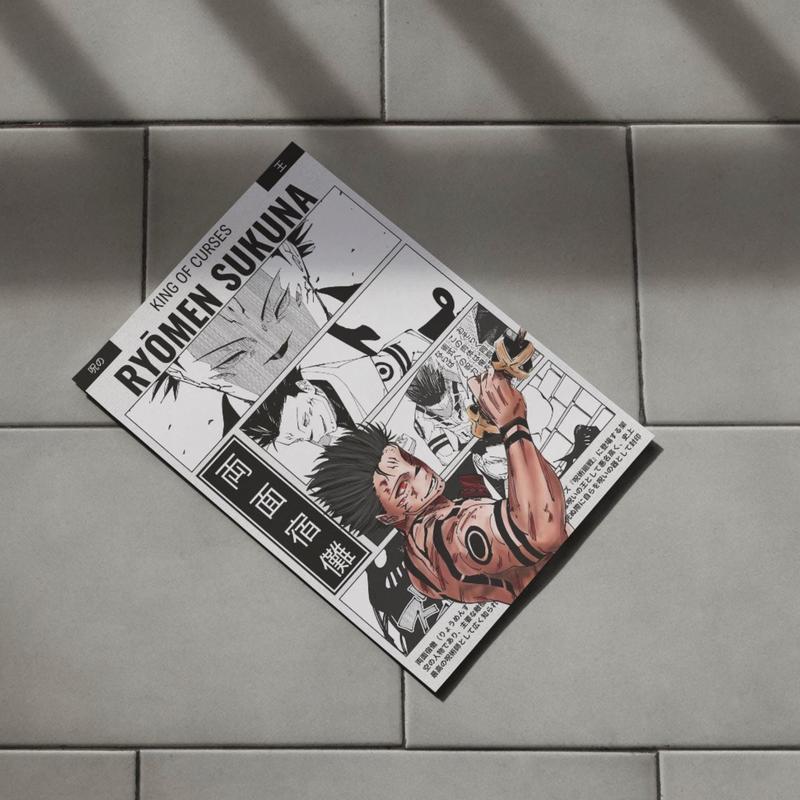 Ryomen Sukuna 'Shadow Emperor' Anime Poster - Jujutsu Kaisen Wall Art