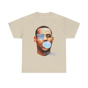 Lebron James Bubble Gum Shirt Vintage Basketball Graphic Tee for Men Women Y2k Streetwear