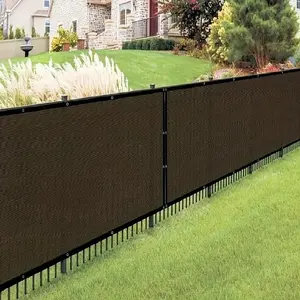 live fence Fence Privacy Screen Outdoor Mesh Fencing Covers Screen Fence Wind Block with Grommets for Patio Garden Wall Backyard, Black net cover shade net cover