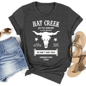 Hat Creek Cattle T-Shirt Western Style Graphic (Unisex S-XXL)