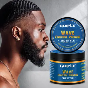 Natural Wave Pomade for Black Men - 360 Waves Hair Cream with Strong Hold, Easy Wash, and Hydrating Formula for Defined Waves Curls Haircare Moisture