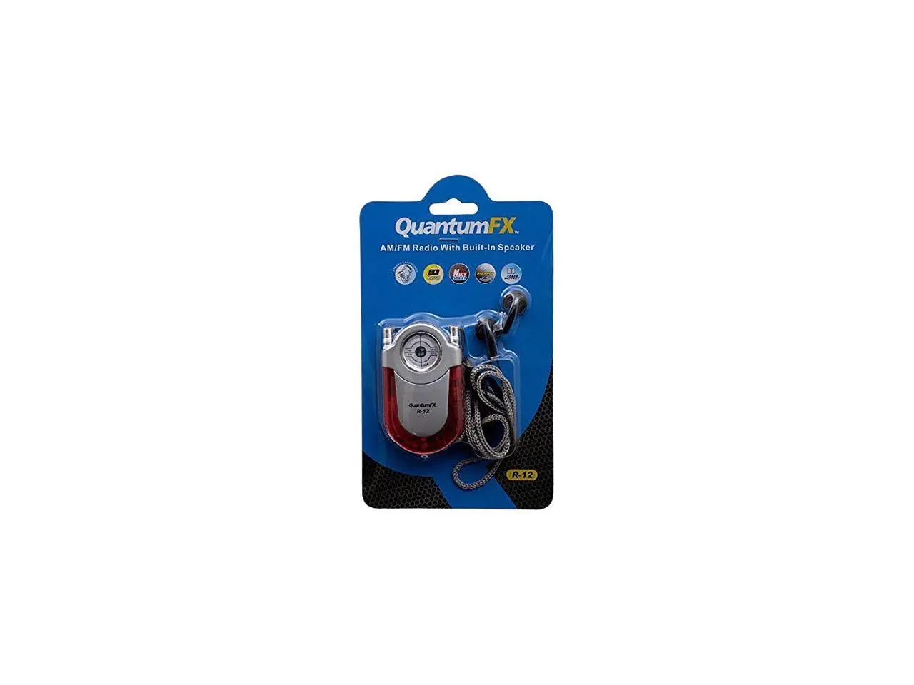 Quantamfx AM FM Radio Neck Strap R12 RED