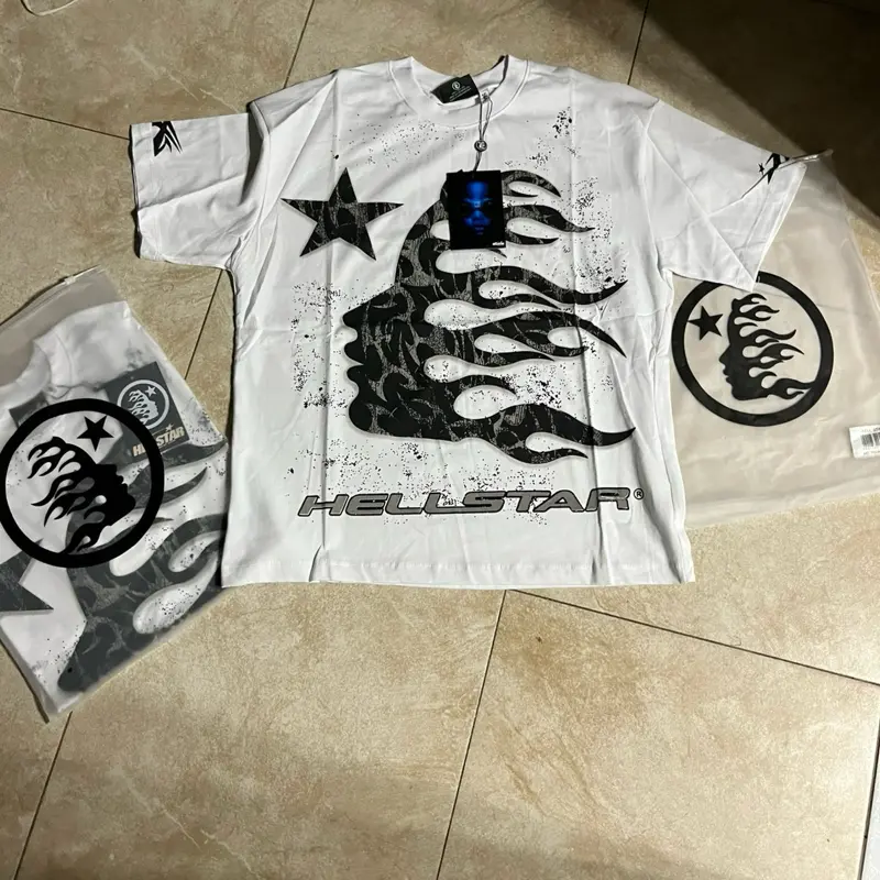 Casual menswear short sleeve shirt hellstar
