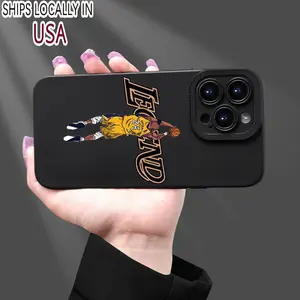 Basketball Player Pattern Design Phone Case, Shockproof Phone Protective Cover, Phone Accessory Compatible with iPhone 16 15 14 13 12 11 Plus/Pro/Pro Max