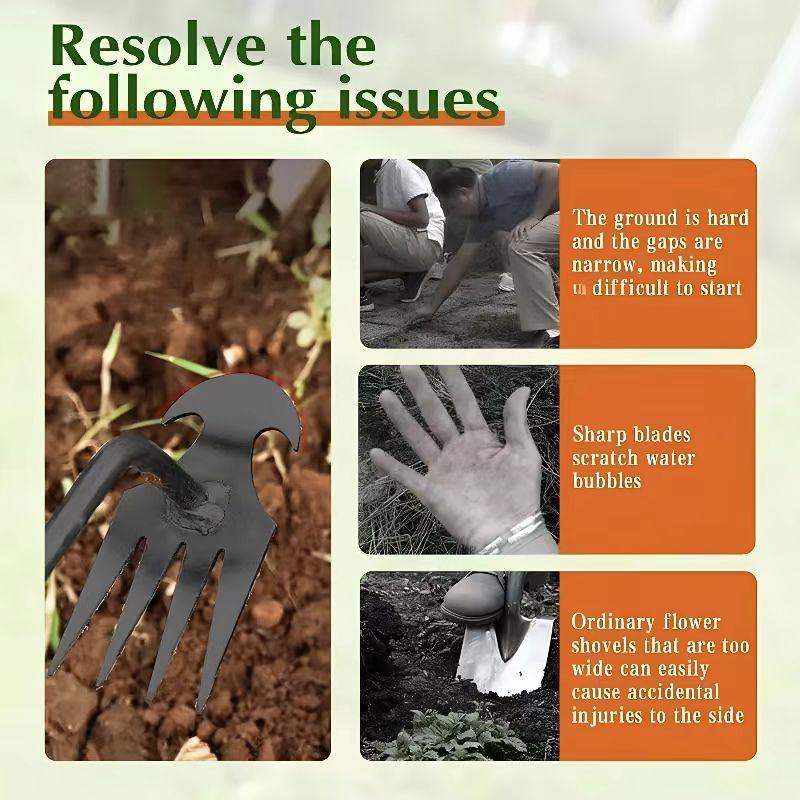 Multi-Function Weeding Tool — A new, durable gardening tool, this portable weeder pulls weeds out by the roots. Ideal for loosening soil, weeding, vegetable gardening, and aerating soil—the perfect choice for all your gardening needs.