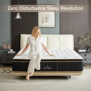 [ZYLUMI] Q Size Mattress Clearance | Hybrid Mattress in a Box, 10/12/14 Inch, Queen, Gel Memory Foam & Zoned Support Springs, Pressure Relief, Breathable Fabric, Motion Isolation, CertiPUR-US & OEKO-TEX