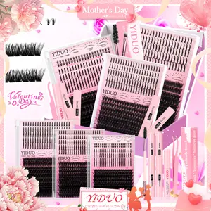 Mixed Length Individual False Eyelashes Kit, DIY Volume Eyelashes, Volume Individual Lashes, 1 Box Natural Look Eyelash Extensions, Self Grafting Curl Eyelashes, Eye Makeup Enhancement False Eyelashes, Cosmetic