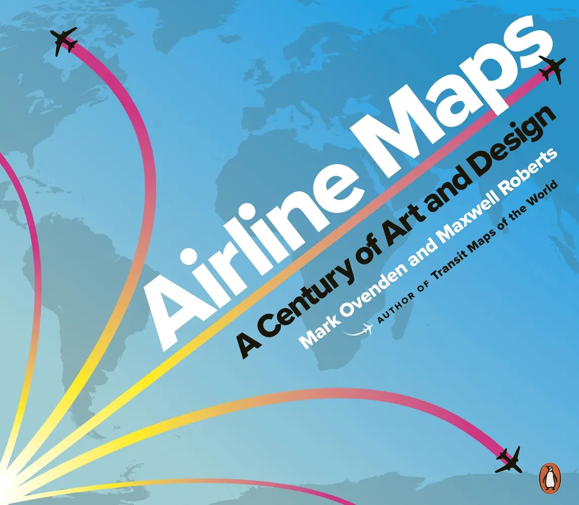 USED-Airline Maps: A Century of Art and Design by Mark Ovenden (Paperback)