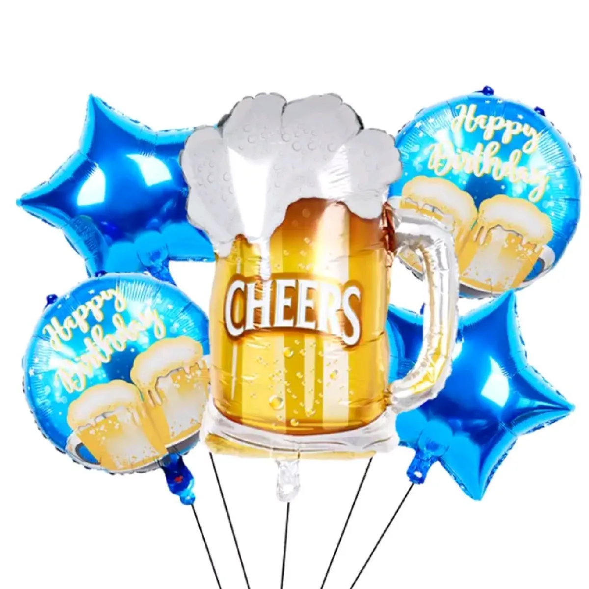 5PC BEER BALLOONS ALCOHOL BALLOONS