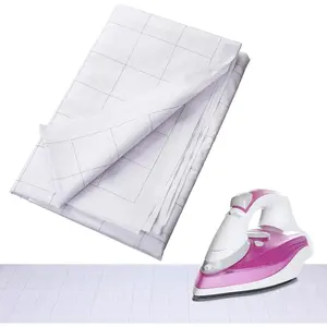 20"x 5 Yard Fusible Interfacing with Grid Cotton 2" Layout Grid, Iron on Cotton Interfacing for Supplies