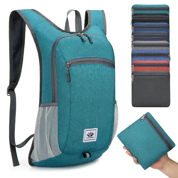 Foldable Bag Outdoor Sports Bag Lightweight Hiking Backpack Travel Bag Women's Casual Backpack Men's Double Shoulder Bag