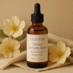 OLIVINE Sweet Dream Aura Relaxing Sleep BODY OIL 100 ML Lavender Vanilla Fractionated Coconut Sweet Almond Oil 100G