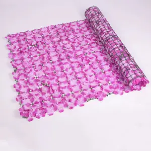 1Pc 19.69×39.37inch Hydrangea Flower Wall Panel, Artificial Fence Screening, Multi-color Floral Backdrop, UV Protected Flower Hedge Fence for Indoor & Outdoor Wedding Party Garden Yard Decor, Garden Fence Panels