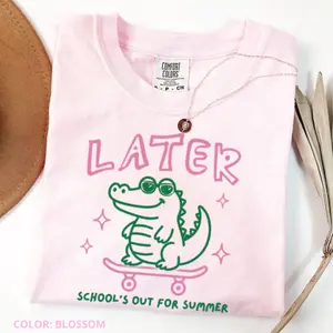 Last Day Of School Shirt Comfort Colors End Of Year Teacher Shirt See You Later Alligator Teacher Summer Tee Teacher Team Shirt Teacher Gift