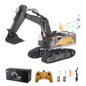 【fathersdaygift】VEVOR Remote Control Excavator Toy, 15 Channel, 3 in 1 Remote Control Digger with Metal Shovel, 1:14 Scale RC Excavator with Light & Sound, Full Functional Construction Vehicles for Kids, 2 Batteries, Rc Construction Truck, Rc Excavator Lo