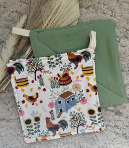 Farmyard Morning Potholder Set