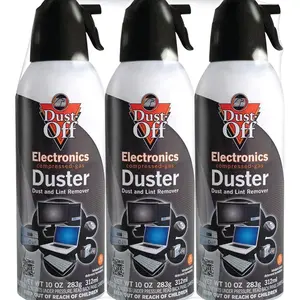 Falcon Dust Off Electronics Compressed Gas Duster 3 Count 10 oz. Dust and Lint Remover for Electronics Cleaning