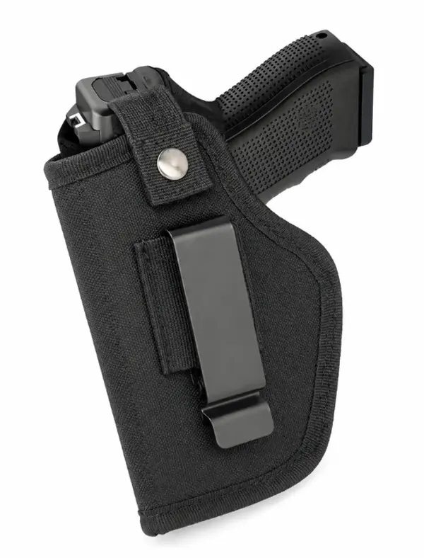 Universal Tactical Gun Holster for Men & Women, Concealed Carry Nylon Pistol Holster with Secure Belt Clip, Fits 9mm, 380 & Compact Handguns