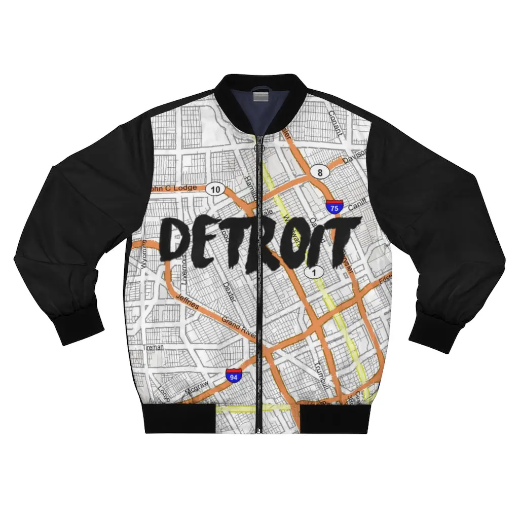 Detroit Kimante Black AOP Bomber Jacket