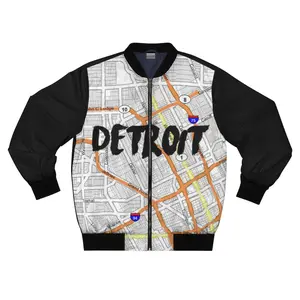 Detroit Kimante Black AOP Bomber Jacket