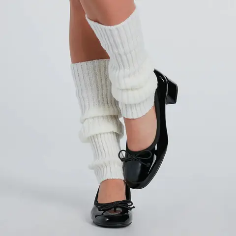 Stylish Layer Rib Knit Leg Warmers