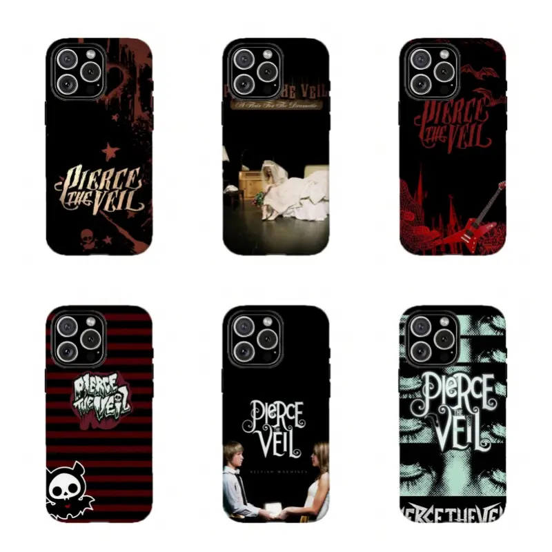 Emo Rock Pierce The Veil Case,Tough phone case,for iPhone 16 15 14 13 12 11 17Pro Max,for Samsung S25 S24 S23 S22 Ultra,Gifts For Fans, Phone Accessories