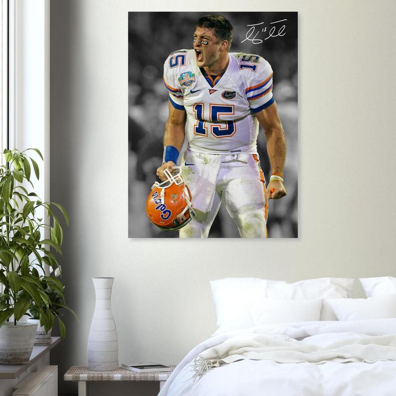 Tim Tebow Florida Gators Poster, Heisman Winner Wall Art