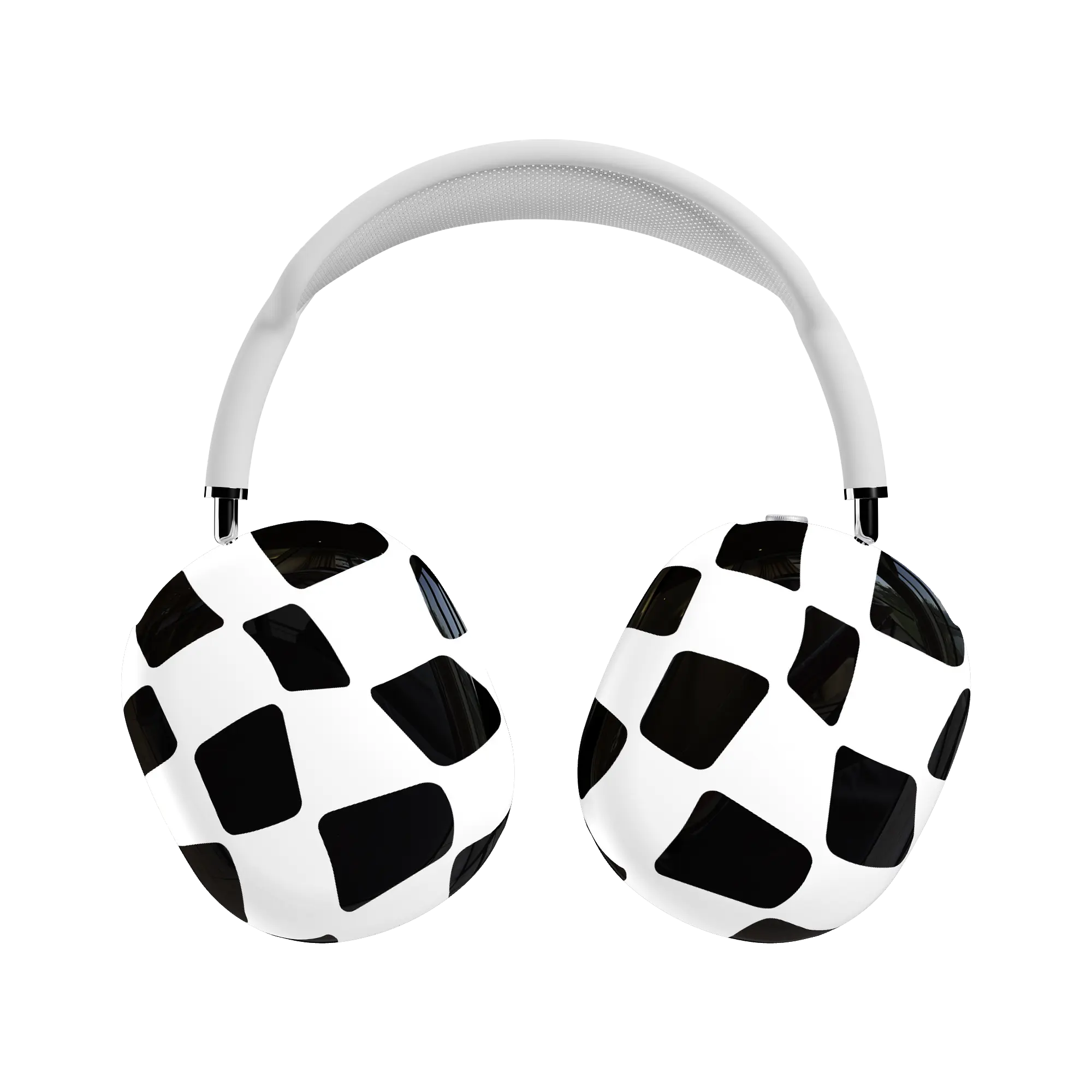 Snap-On Hard Shell Case for AirPods Max Over Ear Headphones - Checkerboard Design, High Contrast, Vintage-Modern Style, Lightweight Fit, Charging-Compatible Audio Accessory with Manufacturer Warranty, Manufacturer Warrenty