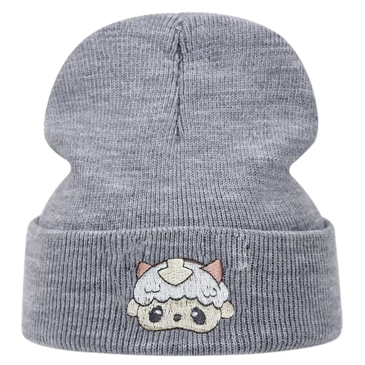 Cute Hawaii Bison Embroidered Beanie, Appa Bison Zip Zip Embroidered Beanie, ATLA Movie Beanie, Gifts For Bison Lovers