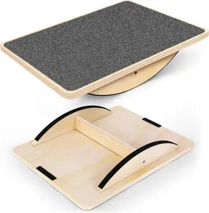 Towigic Balance Board Professional Wobble Board for Adults Anti-Slip 350LBS Balance Boards for Physical Therapy Standing Desk Core Strength Wooden Balance Board Rocker Board