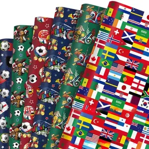 2026 Football World Cup National Flags Gift Wrapping Paper – Holiday Gift Box Wrapping Paper, Sports Theme Outer Wrap，for Fan Gifts, Watch Party Favors & Soccer Themed Celebration Wrapping