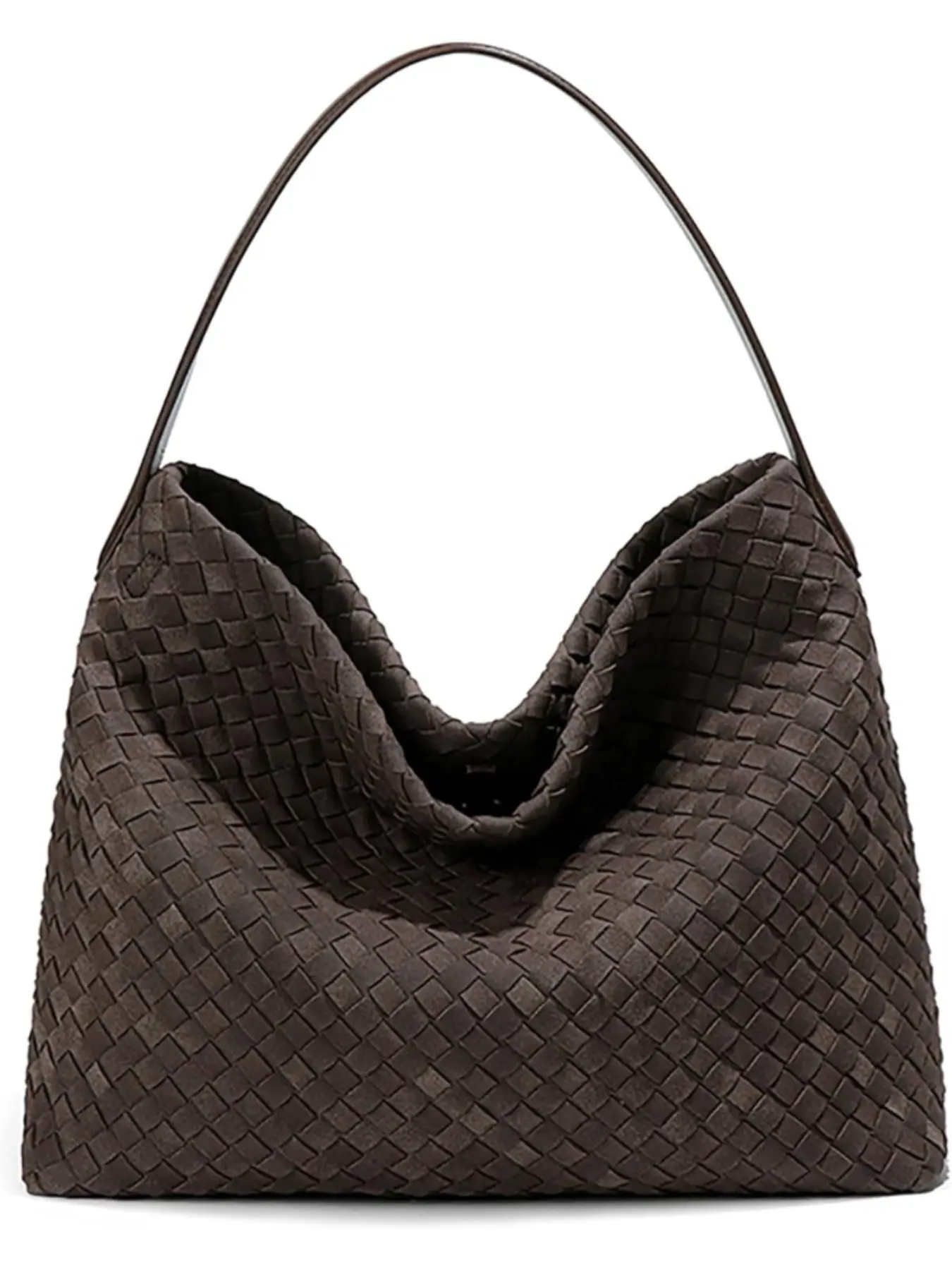 Elegant Woven Suede Everyday Casual Shoulder Bag for Women Fashion Satchel Tote Hobo Handbag for Work And Travel Boho Shoulder Bags