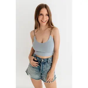 Double Strap Seamless Brami - Sky Blue