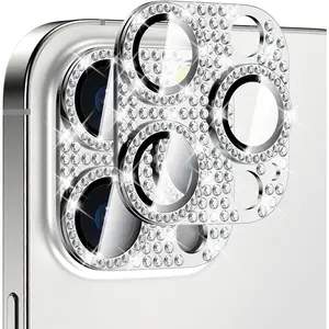 Bling  Camera Lens Protector Cover Compatible for 15 Pro/15 Pro Max Full Coverage Camera Cover Screen Protector[Update] Shatter/Scratch-Resistant Ultra /Thin -