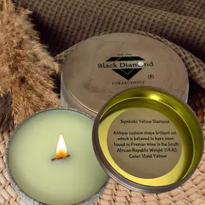 Symbolic Yellow Diamond Candle