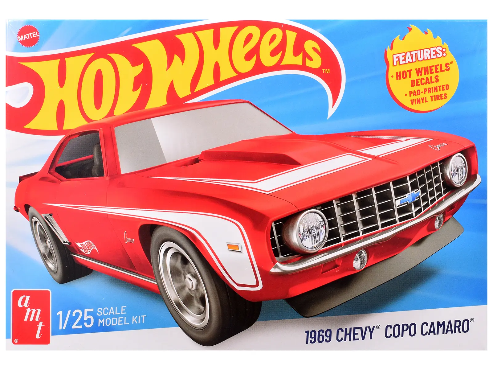 Skill 2 Model Kit 1969 Chevrolet COPO Camaro "Hot Wheels" 1/25 Scale Plastic Model by AMT