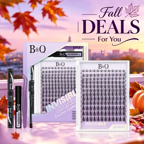 【Creator】Fairy Kit l B&Q Invisible Band Wispy Manga Cluster Lashes Kit - C Curl,DIY Eyelash Extensions, Wispy Volume Set, Waterproof Long-Lasting Cosmetic Makeup for Adults, Wet Lash Style, Vacation Use #TikTokShopFallDealsForYou