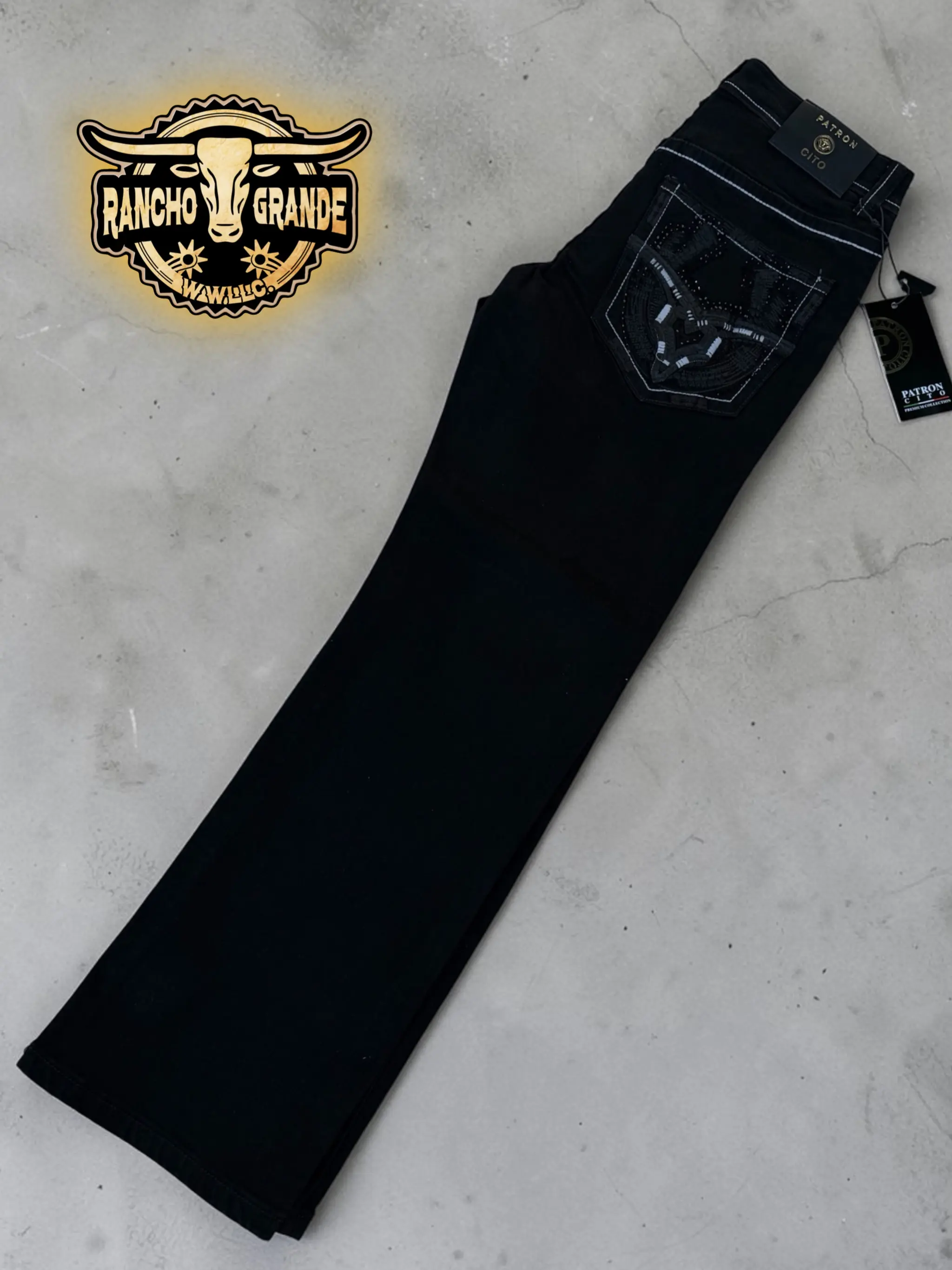 Ptcto-1420 Men's Western Cowboy Jeans Straight Fit Boot Cut / Pantalon Vaquero para Hombre