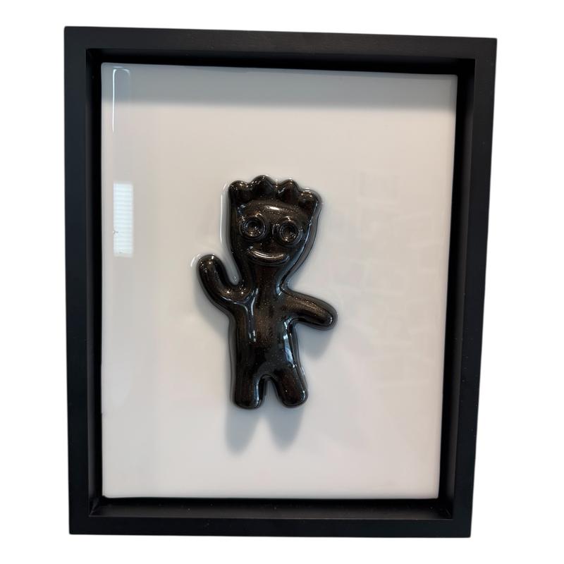 Pop Art Sour Patch Kid Resin Wall Art 8x10 Framed Ready to Hang Handcrafted High-Gloss Iconic Design Solid Wood Panel for Pop Art Walls Kitchens & Game Rooms