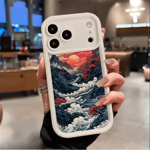 A phone case with a sunset scenery pattern, TPU shockproof full protection case, suitable for iPhone 17/16/15/14/13/12/11 PRO MAX PLUS AIR E XS and PROMAX MINI, is an ideal gift for friends and family, T2037