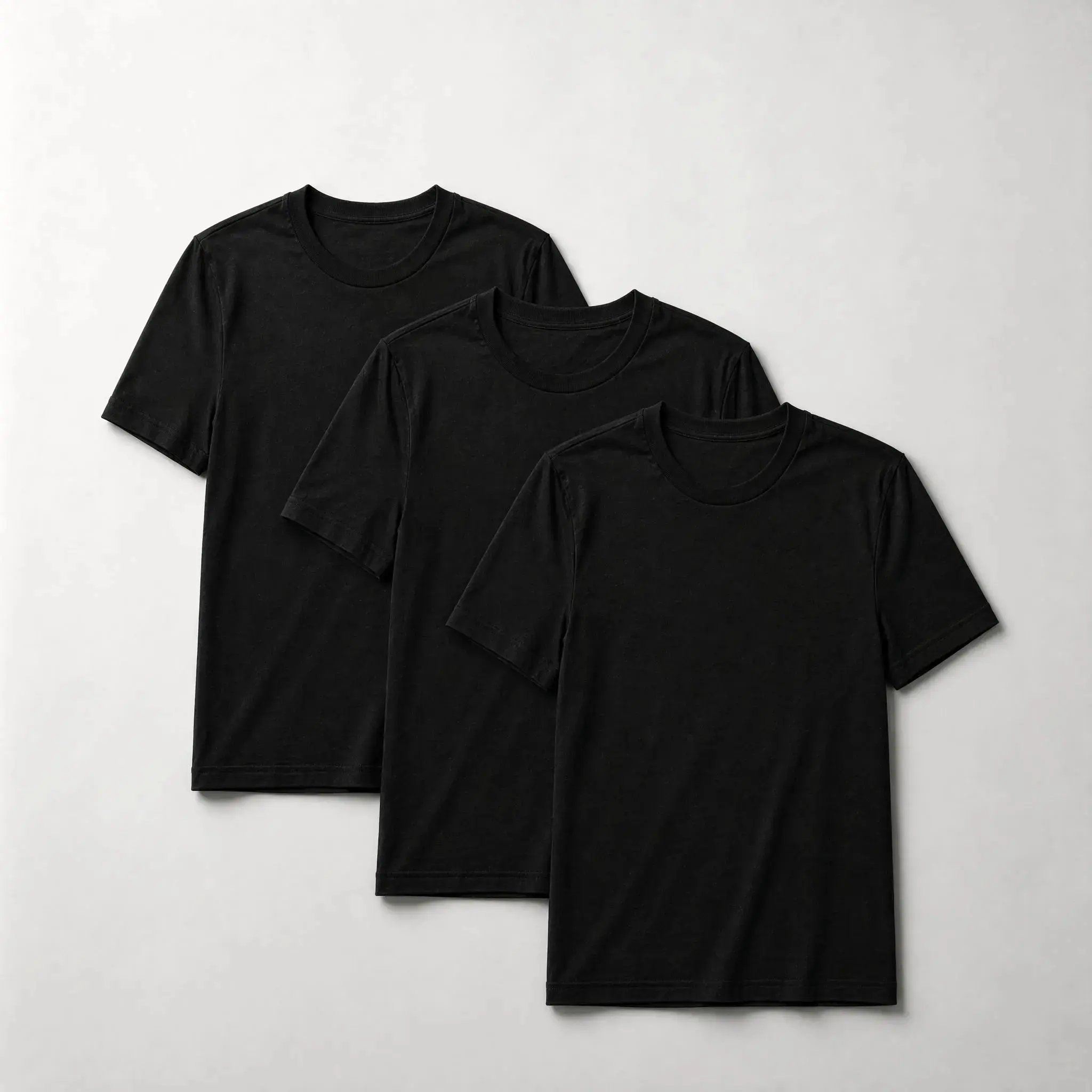 [3-Pack] Premium Cotton Black & White T-Shirt, 180g Breathable Summer Tee, Shape-Retention Crew Neck, Anti-Deformation & Non-Fading, Durable Reinforced Stitching, Minimalist Casual Everyday Essential for Men & Women (Unisex)