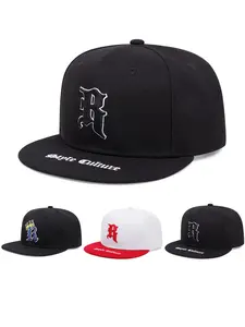 2025 Fashion New R Embroidery and R Crown Innovative Trend Street Hip Hop Hat Outdoor Leisure and Entertainment Decorative Hat Outdoor Shopping Sports Hat Suitable for Men and Women Baseball Hat Flat Edge Hat Fitted Snapback Hats