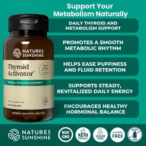 Nature's Sunshine Thyroid Activator 100 Capsules: Essential Minerals Supplement, Vitamin, Natural Nature's Sunshine Thyroid Activator 100 Capsules: Essential Minerals Supplement, Vitamin, Natural
