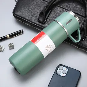 Stainless Steel Insulated Cup, Tea Cup with Three Lids, Business Gift Box Set, Outdoor Water Cup, portable travel mug, 1pc, Ideal for Travel & Office Use, Outdoor Drinkware, Reusable Cups