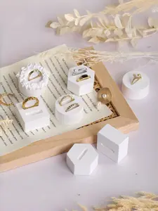 Gypsum Ring Display Stand, Jewelry Showcase Prop, Style Photography Props, Simple Geometric Design, Creative Photo Booth