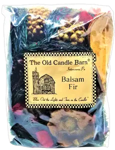 Old Candle Barn Balsam Fir Potpourri 4 Cup Bag - Perfect Winter or Christmas Decoration or Bowl Filler - Well Scented