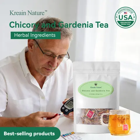 Chicory 2 and Gardenia Honeysuckle Liquorice Herbal Tea Ready to Eat Convenient | Orange Peel & Chrysanthemum – Cool Relief from Heat | 12 Tea Bags Outdoorfun Beverage#SohoChic