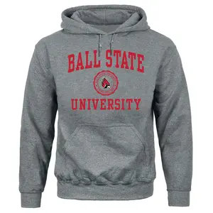 Ball State University Heritage Hooded Sweatshirt (Charcoal Grey)